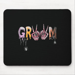 Mousepad Casamento Gótico Spooky Halloween Skeleton Groom J