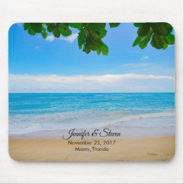 Mousepad Casamento na Ilha Tropical Beach Vacing Island