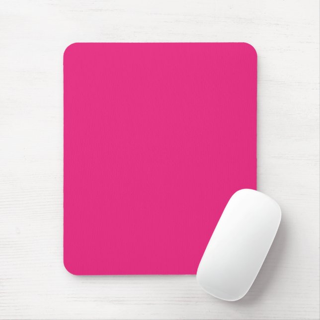 Mousepad Casamento Rosa Vibrante | Convite de Cor Sólida e  (Com mouse)