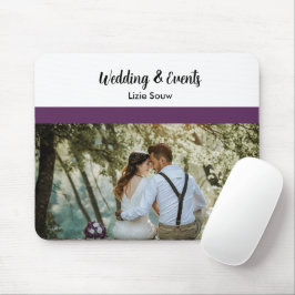 Mousepad Casamento roxo e branco