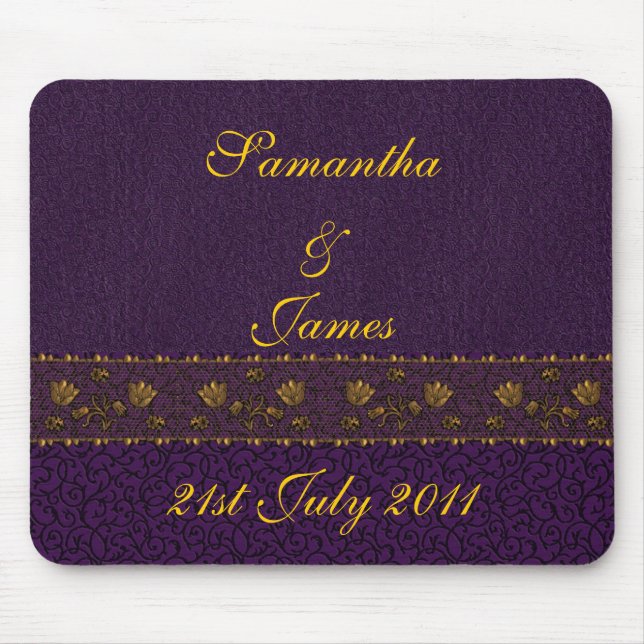 Mousepad Casamento roxo rico (Frente)