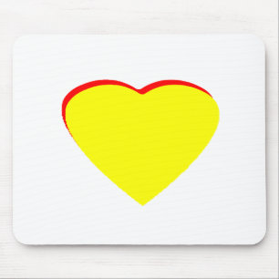 Mousepad Casamento Vermelho Amarelo do Coração Convite ao M