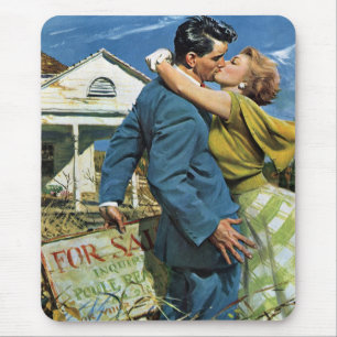 Mousepad Casamento vintage, casa do comprar dos Newlyweds