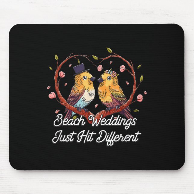 Mousepad Casamentos de praia simplesmente batem em Festa de (Frente)