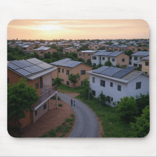 Mousepad Casas com Painéis Solares