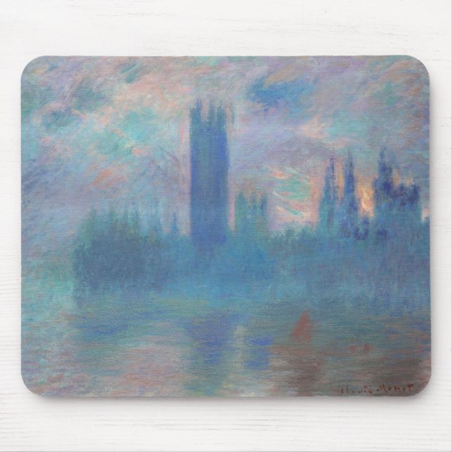 Mousepad Casas do Parlamento (Londres), Monet (Frente)