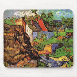 Mousepad Casas em Auvers, Vincent van Gogh. Aldeia