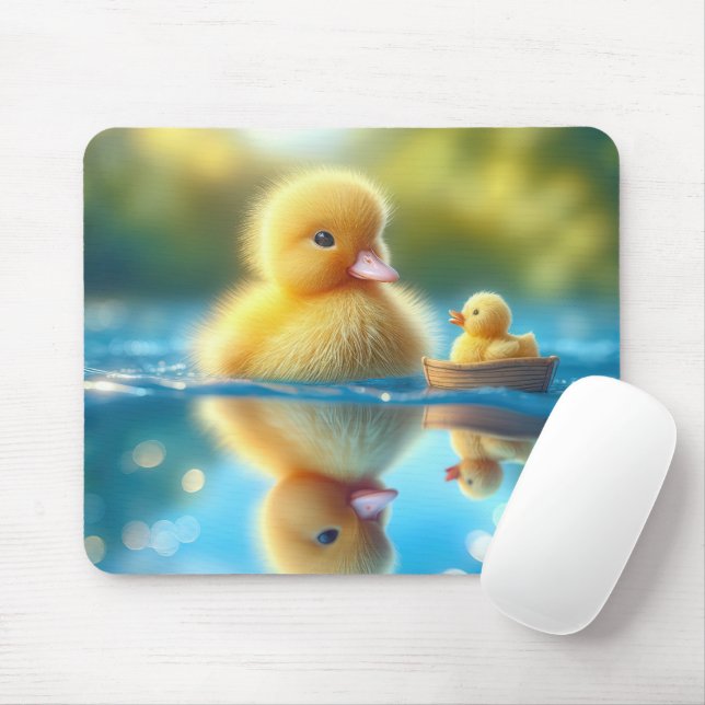 Mousepad Casca amarela em barco-arremesso (Com mouse)