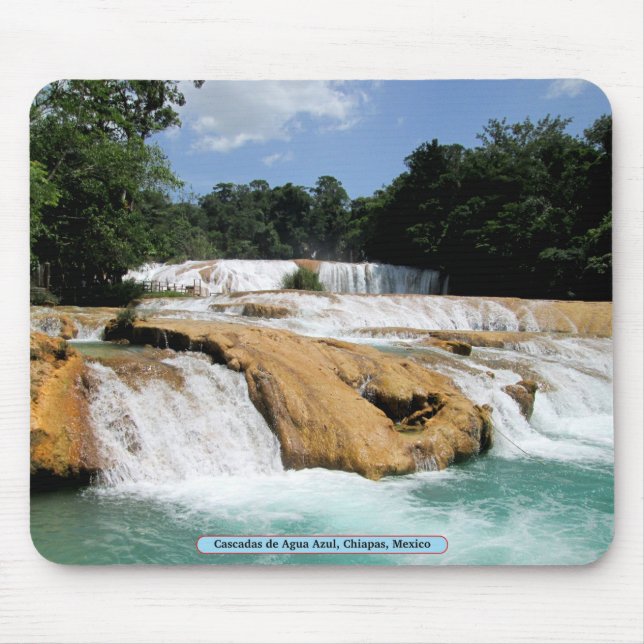 Mousepad Cascadas de Agua Azul, Chiapas, México (Frente)