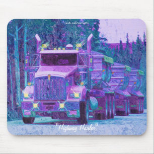 Mousepad Cascalho que transporta a estrada do caminhão que