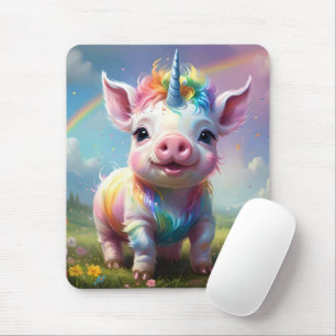 Mousepad "Cascos Mágicos: O Rainbow Unicorn Pig"