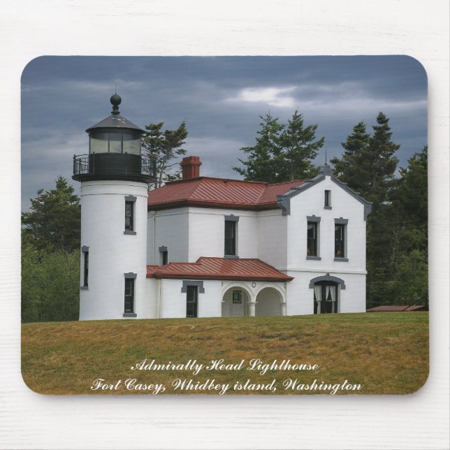Mousepad Casey LightFort Casey, ilha de Whidbey... (Frente)