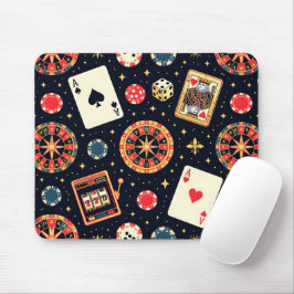Mousepad Casino pattern theme on black
