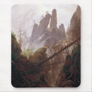 Mousepad Caspar David Friedrich Rocky Paisagem no Elba