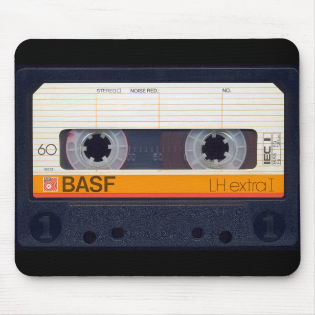 Mousepad Cassete de áudio da fita mista Vintage Retro Movez (Frente)