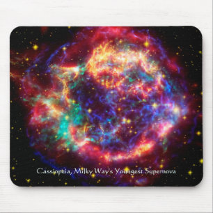 Mousepad Cassiopeia, Milky Ways A Supernova Mais Nova