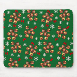 Mousepad Castanhas Torradas E Flocos De Neve De Inverno