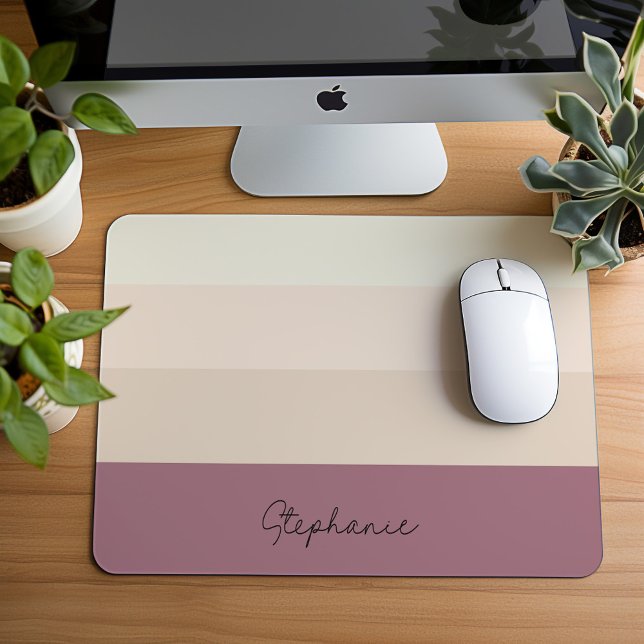 Mousepad Castanho Abatido Design Minimalista Com Nome (Criador carregado)