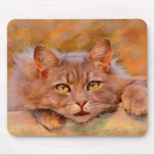 Mousepad Castanho-Cinto-Cama Aquarela Óleo Pintura