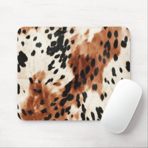 Mousepad Castanho-Creme-Animal Cowhide
