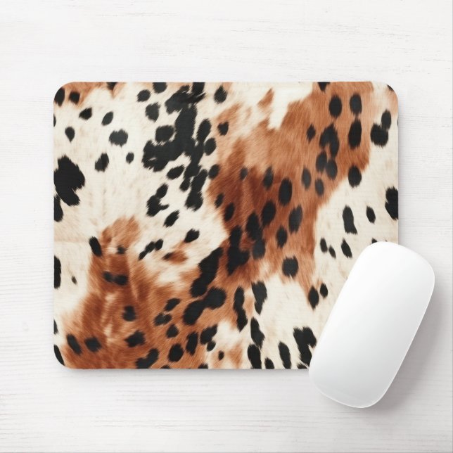 Mousepad Castanho-Creme-Animal Cowhide (Com mouse)