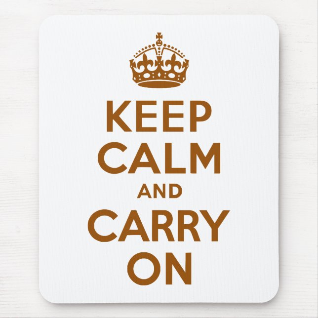 Mousepad Castanho Fique Calmo e continue (Frente)