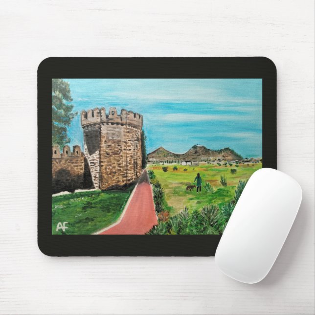 Mousepad Castell de Benisanó Painting by Alfred Fox (Com mouse)