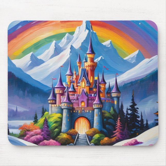 Mousepad Castelo arco-íris entrelaçado (Frente)