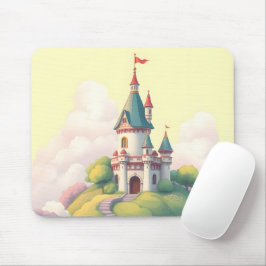 Mousepad Castelo caprichoso com jardim verde