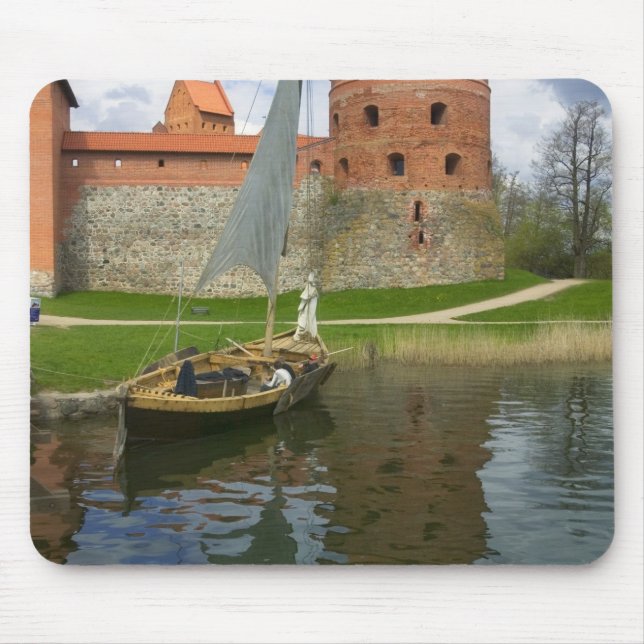 Mousepad Castelo da Ilha pelo Lago Galve, Trakai, Lituânia (Frente)
