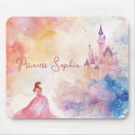 Mousepad Castelo da Princesa com Cor de Água Rosa-Cor-de-Ro
