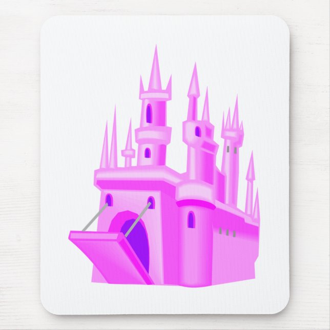 Mousepad Castelo de Casamento Fairytale Rosa (Frente)