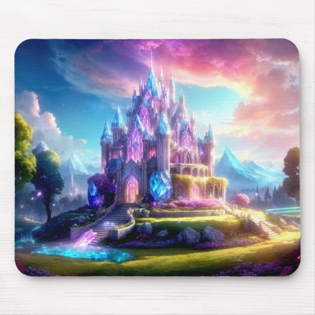 Mousepad Castelo de Cristal Encantado Conto de Fadas (Frente)