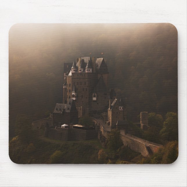 Mousepad Castelo de Eltz do Burg na névoa da manhã (Frente)