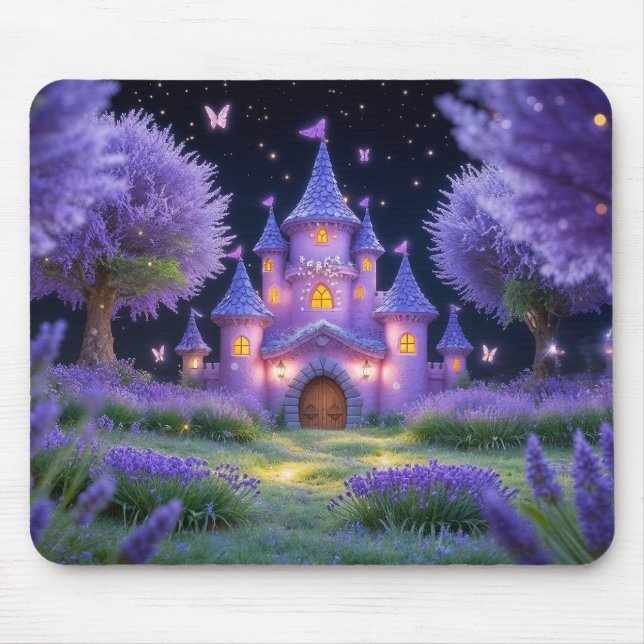 Mousepad Castelo de Fada da Lavanda Oculta (Frente)