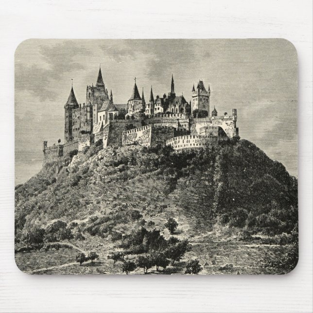 Mousepad Castelo de Hohenzollern em Estugarda, Alemanha (Frente)