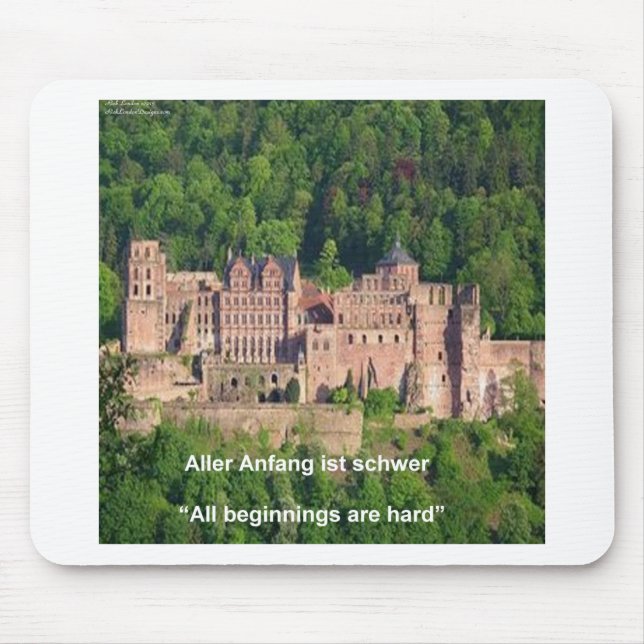 Mousepad Castelo de Neuschwanstein Frankfurt & Citação Alem (Frente)