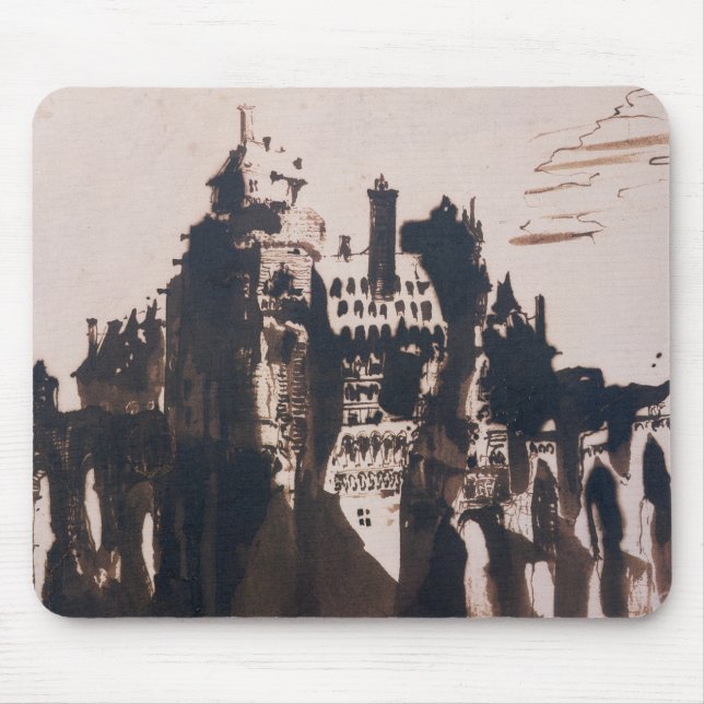 Mousepad Castelo fortificado por duas pontes (Frente)
