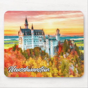 Mousepad Castelo Neuschwanstein, Alemanha, No Outono