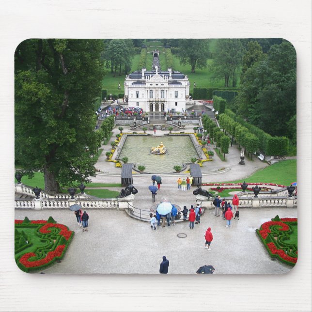 Mousepad Castle Park Linderhof na Baviera, Alemanha (Frente)