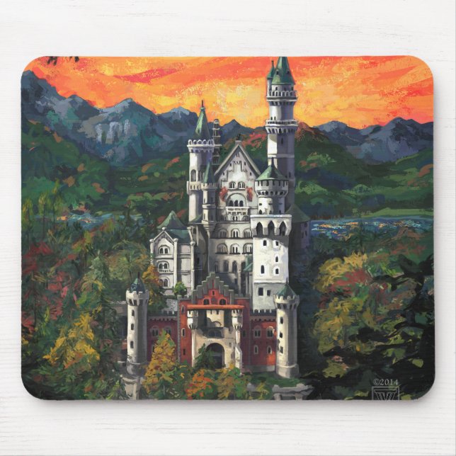 Mousepad Castle Schloss Neuschwanstein (Frente)