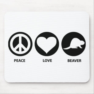 Mousepad Castor do amor da paz