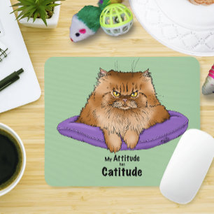 Mousepad Cat Attitude Engraçada