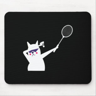 Mousepad Cat Badminton Shuttle Para Mulheres Homens Criança