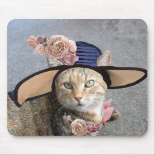 MOUSEPAD CAT DA PRINCESA TATUS /ELEGANT, CHAPÉU GRANDE DA