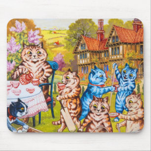 Mousepad Cat Garden Party