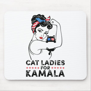 Mousepad Cat Ladies For Kamala Harris Para O Presidente 202