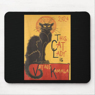 Mousepad Cat Lady Kamala Le Chat Noir Funny Ballot
