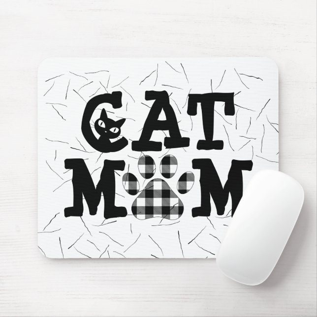 Mousepad Cat Mãe Pawprint com Cabelos de Gato (Com mouse)