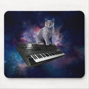 Mousepad Cat on sintetizador no espaço